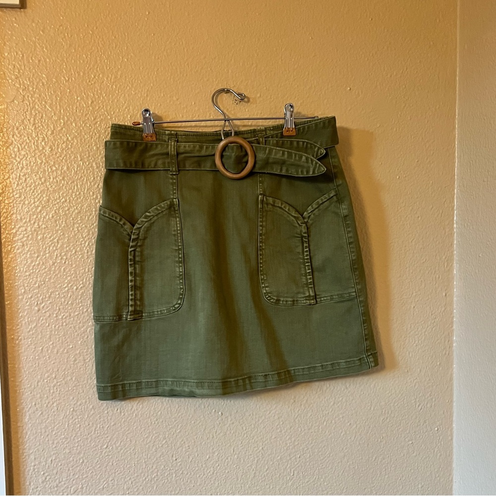 Pilcro and the Letterpress by Anthropologie Olive Skirt
